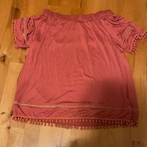 Coral medium blouse off the shoulders